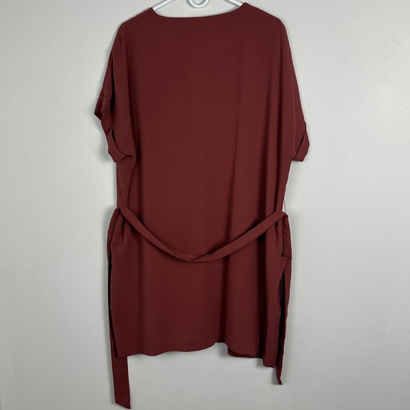 Frank & Oak Belted V-Neck Shift Dress Pockets Womens Size XL Style 2510169 Boho - Picture 14 of 16